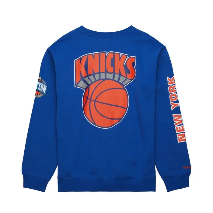 Mitchell and Ness There And Back Fleece Crew New York Knicks Men Hoodies and Sweatshirts Mitchell and Ness There And Back Fleece Crew New York Knicks Men Hoodies and Sweatshirts