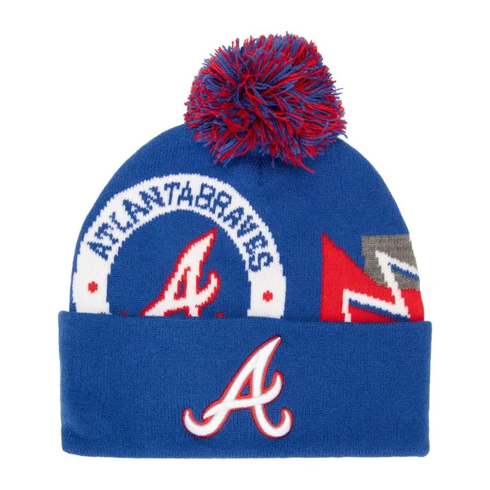 Mitchell and Ness Those Days Knit Coop Atlanta Braves Men Hats and Headwear