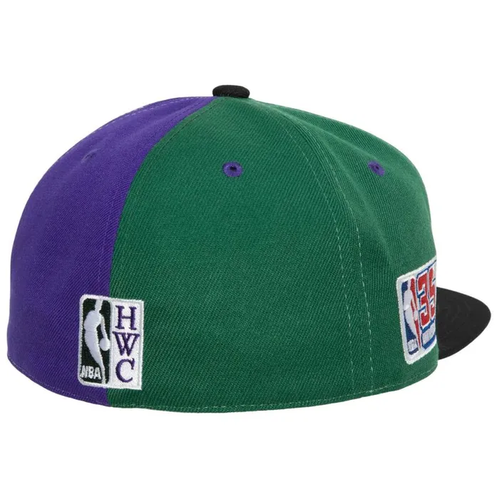 Mitchell and Ness Tri Cycle Fitted Hat Milwaukee Bucks Men Hats and Headwear Mitchell and Ness Tri Cycle Fitted Hat Milwaukee Bucks Men Hats and Headwear