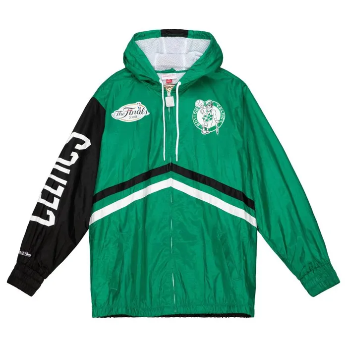 Mitchell and Ness Undeniable Full Zip Windbreaker Boston Celtics Men Jackets and Outerwear Mitchell and Ness Undeniable Full Zip Windbreaker Boston Celtics Men Jackets and Outerwear
