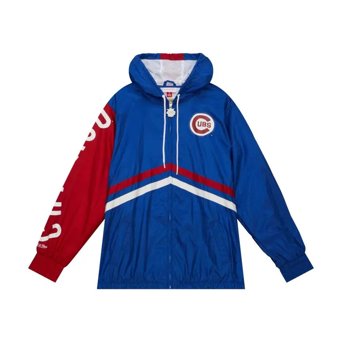 Mitchell and Ness Undeniable Full Zip Windbreaker Chicago Cubs Men Jackets and Outerwear Mitchell and Ness Undeniable Full Zip Windbreaker Chicago Cubs Men Jackets and Outerwear