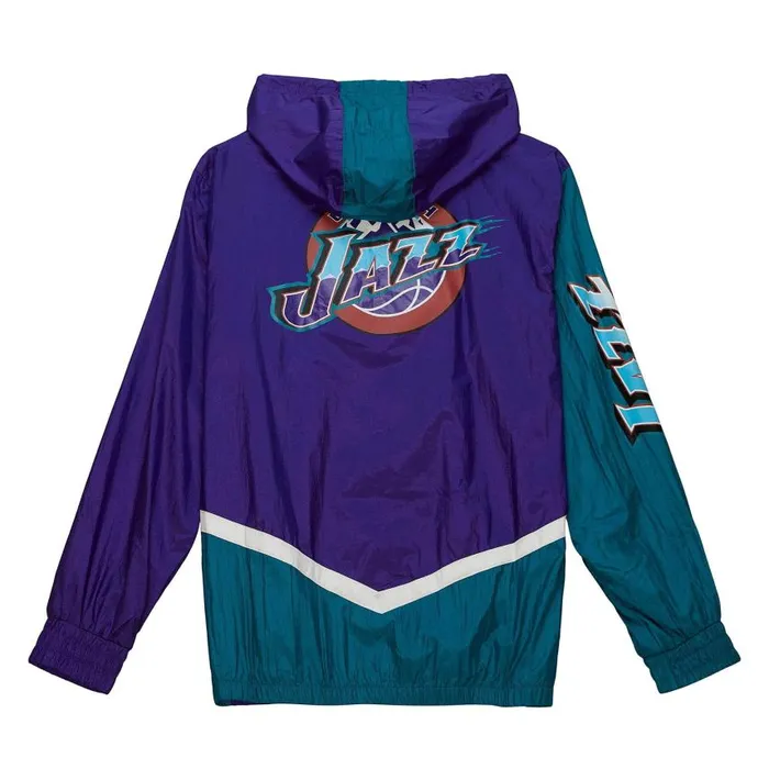 Mitchell and Ness Undeniable Full Zip Windbreaker Utah Jazz Men Jackets and Outerwear Mitchell and Ness Undeniable Full Zip Windbreaker Utah Jazz Men Jackets and Outerwear