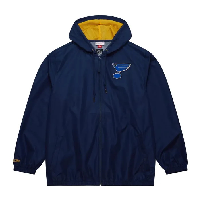 Mitchell and Ness Unlined Windbreaker Current Logo St Louis Blues Men Jackets and Outerwear Mitchell and Ness Unlined Windbreaker Current Logo St Louis Blues Men Jackets and Outerwear