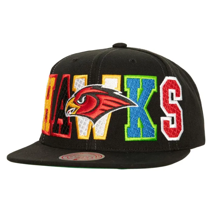 Mitchell and Ness Varsity Bust Snapback HWC Atlanta Hawks Men Hats and Headwear Mitchell and Ness Varsity Bust Snapback HWC Atlanta Hawks Men Hats and Headwear