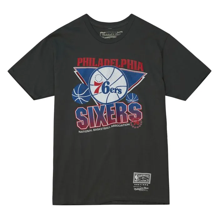 Mitchell and Ness Vintage Cracked Tee Philadelphia 76ers Men TShirts and Tops Mitchell and Ness Vintage Cracked Tee Philadelphia 76ers Men TShirts and Tops