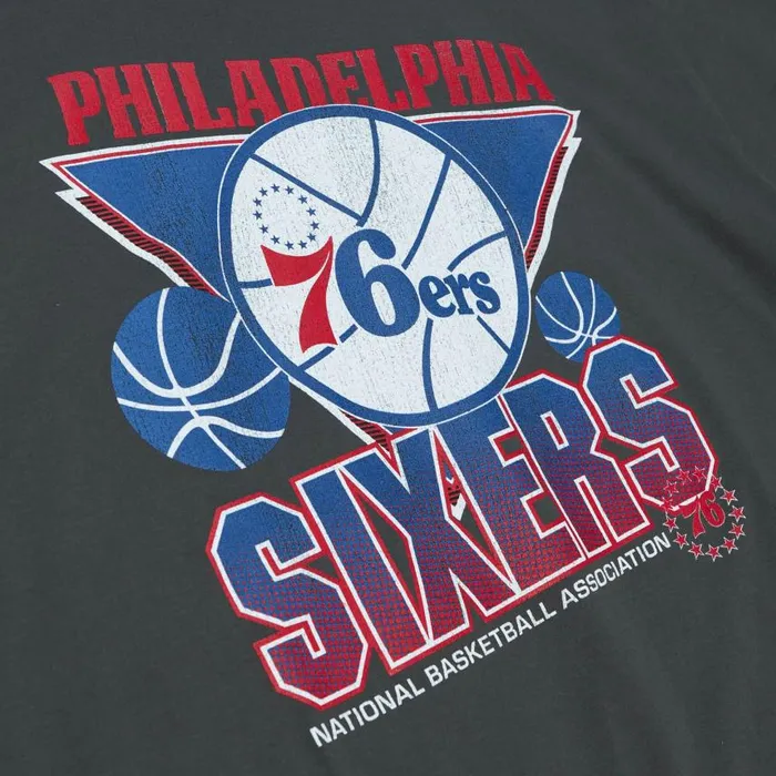 Mitchell and Ness Vintage Cracked Tee Philadelphia 76ers Men TShirts and Tops Mitchell and Ness Vintage Cracked Tee Philadelphia 76ers Men TShirts and Tops