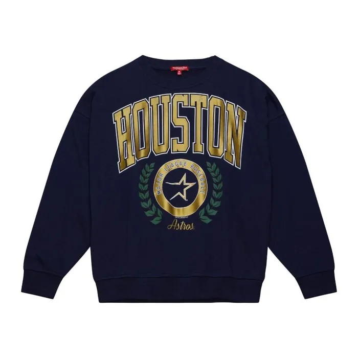 Mitchell and Ness Women039s Logo Lightweight Crew 20 Houston Astros Women Hoodies and Sweatshirts Mitchell and Ness Women039s Logo Lightweight Crew 20 Houston Astros Women Hoodies and Sweatshirts