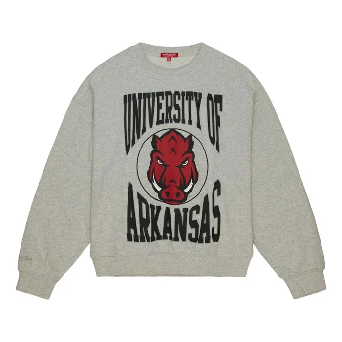 Mitchell and Ness Women039s Logo Lightweight Crew 30 University Of Arkansas Women Hoodies and Sweatshirts Mitchell and Ness Women039s Logo Lightweight Crew 30 University Of Arkansas Women Hoodies and Sweatshirts
