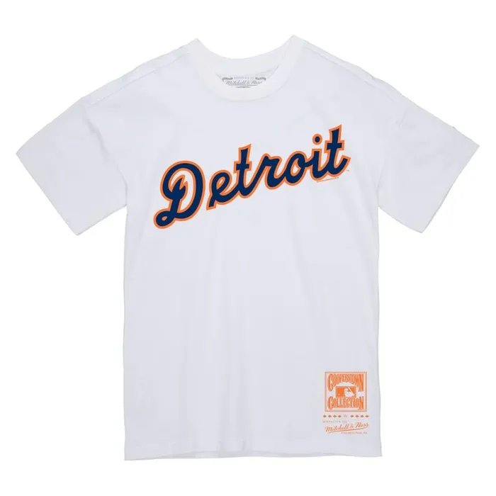 Mitchell and Ness Wordmark 2 Tee Detroit Tigers Men TShirts and Tops