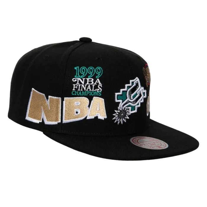 Mitchell and Ness World Champs Snapback HWC San Antonio Spurs Men Hats and Headwear Mitchell and Ness World Champs Snapback HWC San Antonio Spurs Men Hats and Headwear