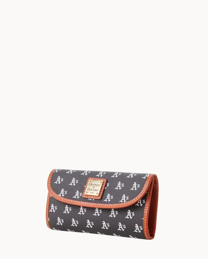 MLB Athletics Continental Clutch Athletics Women Dooney and Bourke Wallets MLB Athletics Continental Clutch Athletics Women Dooney and Bourke Wallets