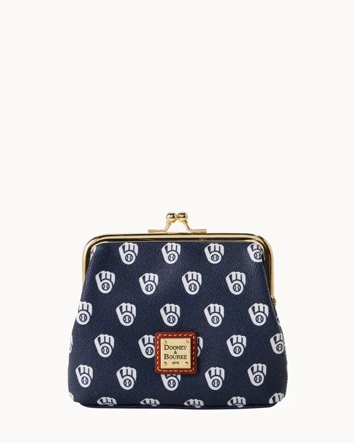MLB Brewers Large Framed Purse Brewers Women Dooney and Bourke Wallets