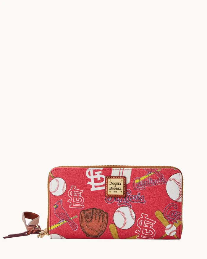 MLB Cardinals Large Zip Around Wristlet Cardinals Women Dooney and Bourke Wallets MLB Cardinals Large Zip Around Wristlet Cardinals Women Dooney and Bourke Wallets