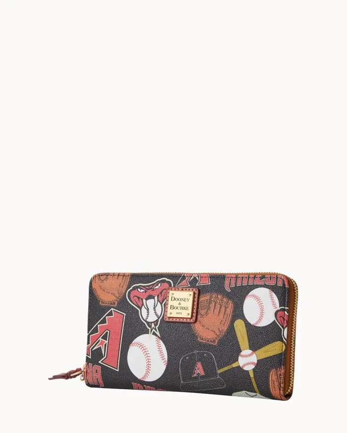 MLB Diamondbacks Large Zip Around Wristlet Diamondbacks Women Dooney and Bourke Wallets MLB Diamondbacks Large Zip Around Wristlet Diamondbacks Women Dooney and Bourke Wallets