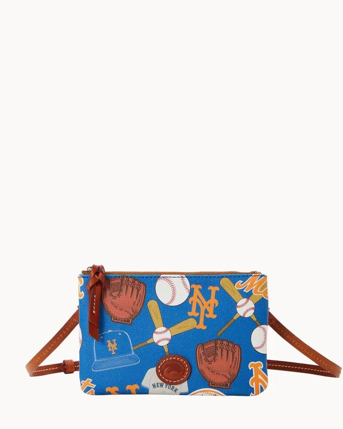 MLB Mets Top Zip Crossbody Mets Women Dooney and Bourke Crossbodies