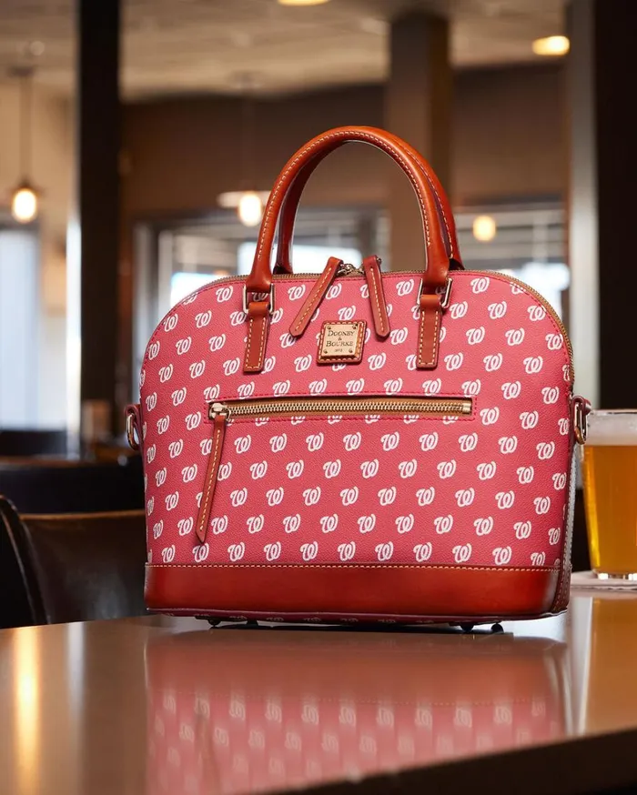 MLB Nationals Domed Zip Satchel Nationals Women Dooney and Bourke Satchels MLB Nationals Domed Zip Satchel Nationals Women Dooney and Bourke Satchels