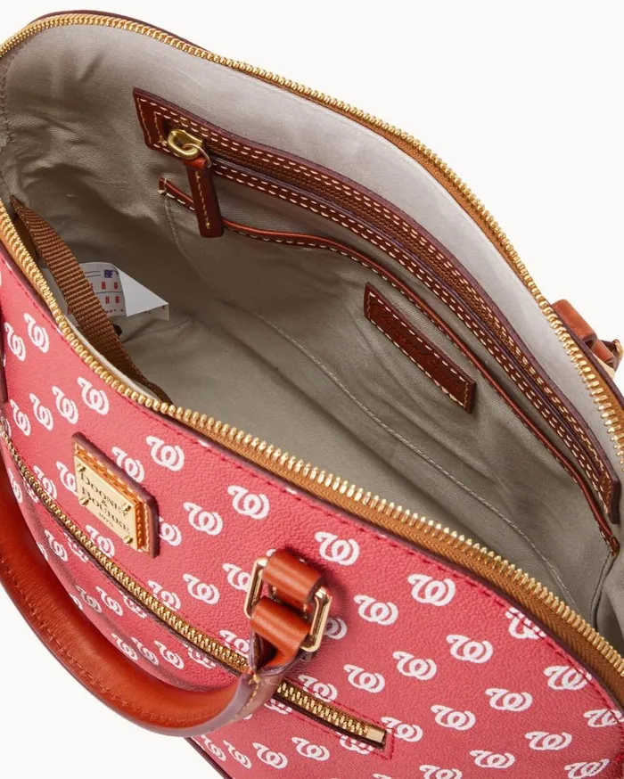 MLB Nationals Domed Zip Satchel Nationals Women Dooney and Bourke Satchels MLB Nationals Domed Zip Satchel Nationals Women Dooney and Bourke Satchels