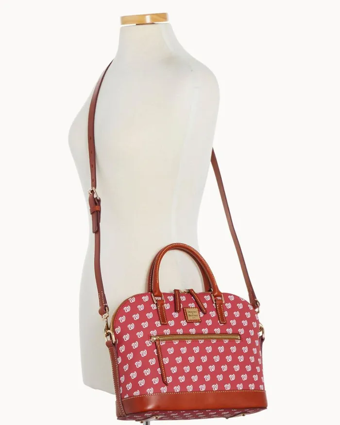 MLB Nationals Domed Zip Satchel Nationals Women Dooney and Bourke Satchels MLB Nationals Domed Zip Satchel Nationals Women Dooney and Bourke Satchels