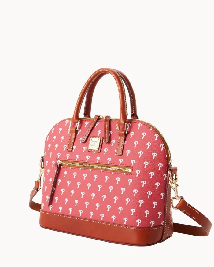 MLB Phillies Domed Zip Satchel Phillies Women Dooney and Bourke Satchels MLB Phillies Domed Zip Satchel Phillies Women Dooney and Bourke Satchels