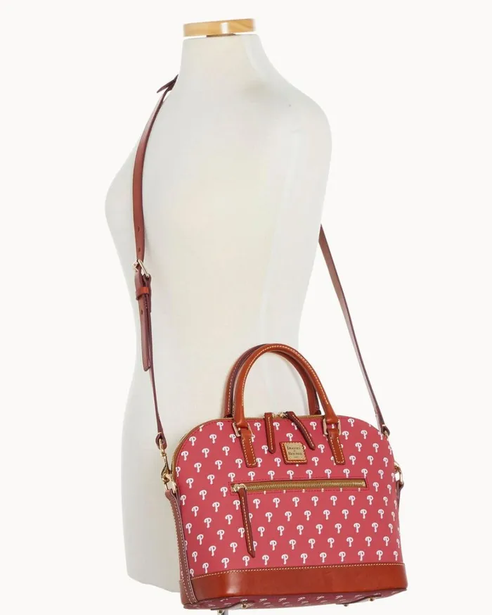 MLB Phillies Domed Zip Satchel Phillies Women Dooney and Bourke Satchels MLB Phillies Domed Zip Satchel Phillies Women Dooney and Bourke Satchels