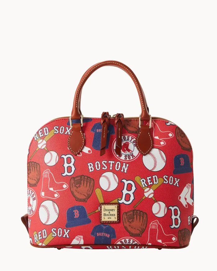 MLB Red Sox Zip Zip Satchel Red Sox Women Dooney and Bourke Satchels