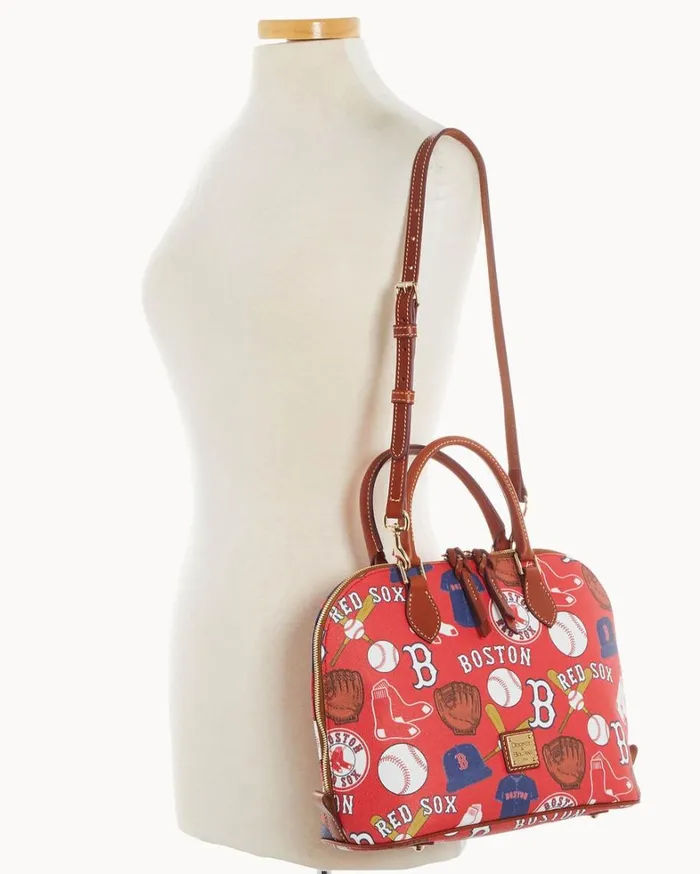 MLB Red Sox Zip Zip Satchel Red Sox Women Dooney and Bourke Satchels MLB Red Sox Zip Zip Satchel Red Sox Women Dooney and Bourke Satchels