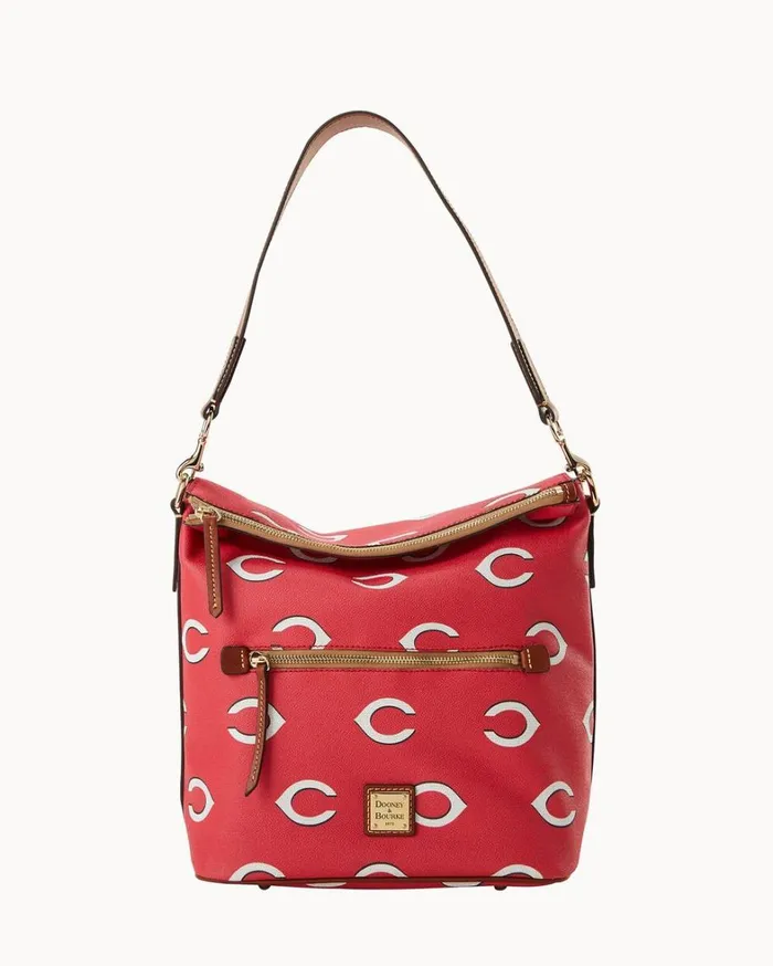 MLB Reds Large Sac Reds Women Dooney and Bourke Shoulder Bags