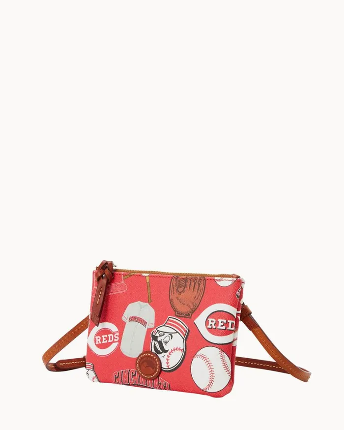 MLB Reds Top Zip Crossbody Reds Women Dooney and Bourke Crossbodies MLB Reds Top Zip Crossbody Reds Women Dooney and Bourke Crossbodies
