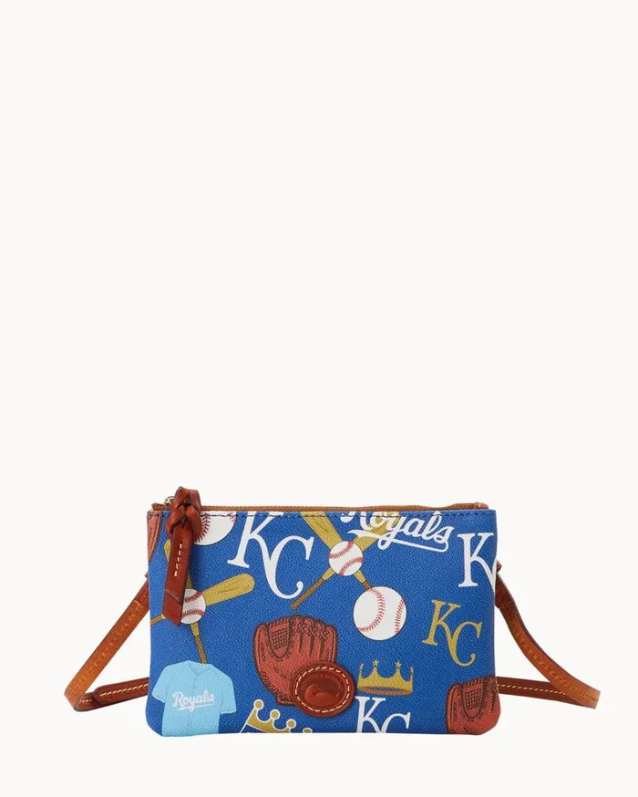 MLB Royals Top Zip Crossbody Royals Women Dooney and Bourke Crossbodies