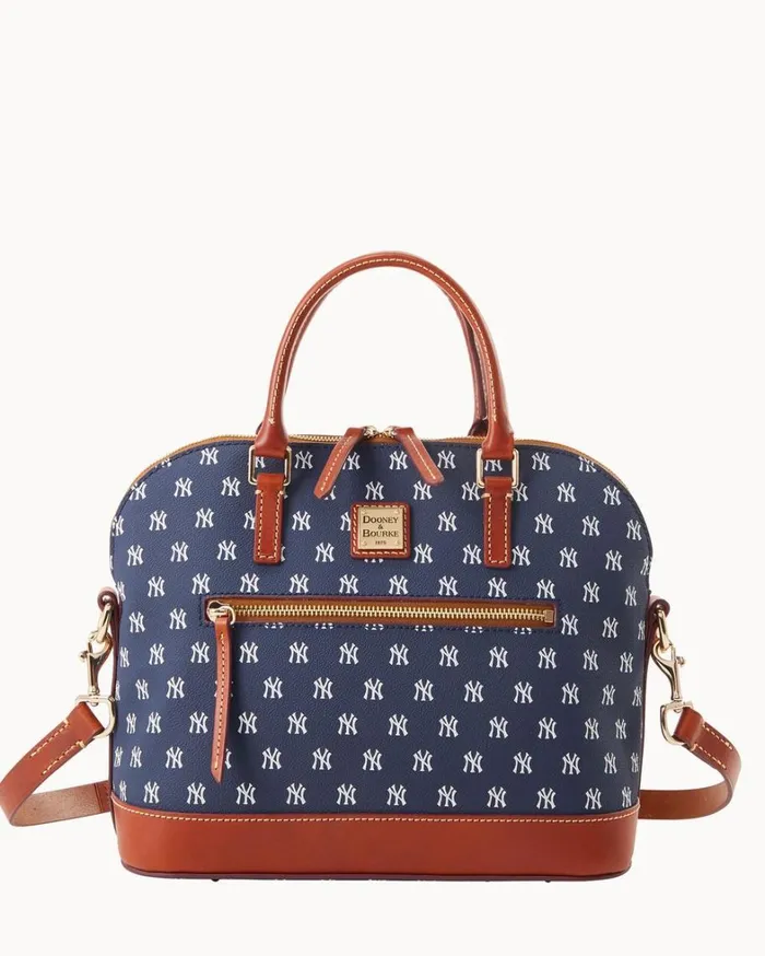 MLB Yankees Domed Zip Satchel Yankees Women Dooney and Bourke Satchels