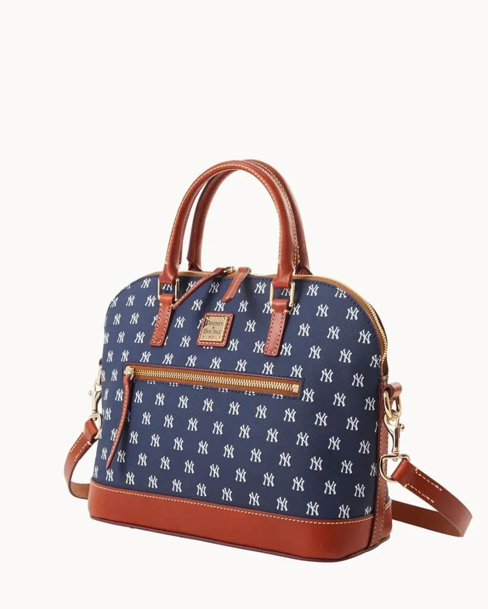 MLB Yankees Domed Zip Satchel Yankees Women Dooney and Bourke Satchels MLB Yankees Domed Zip Satchel Yankees Women Dooney and Bourke Satchels