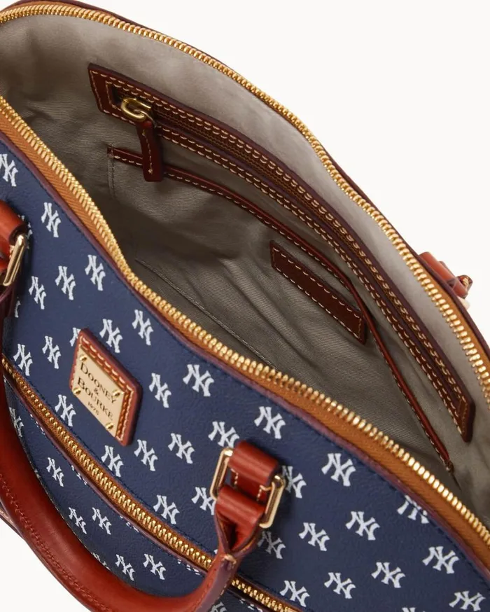 MLB Yankees Domed Zip Satchel Yankees Women Dooney and Bourke Satchels MLB Yankees Domed Zip Satchel Yankees Women Dooney and Bourke Satchels