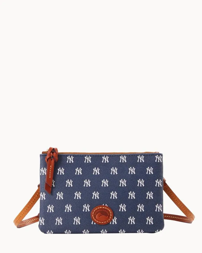 MLB Yankees Top Zip Crossbody Yankees Women Dooney and Bourke Crossbodies