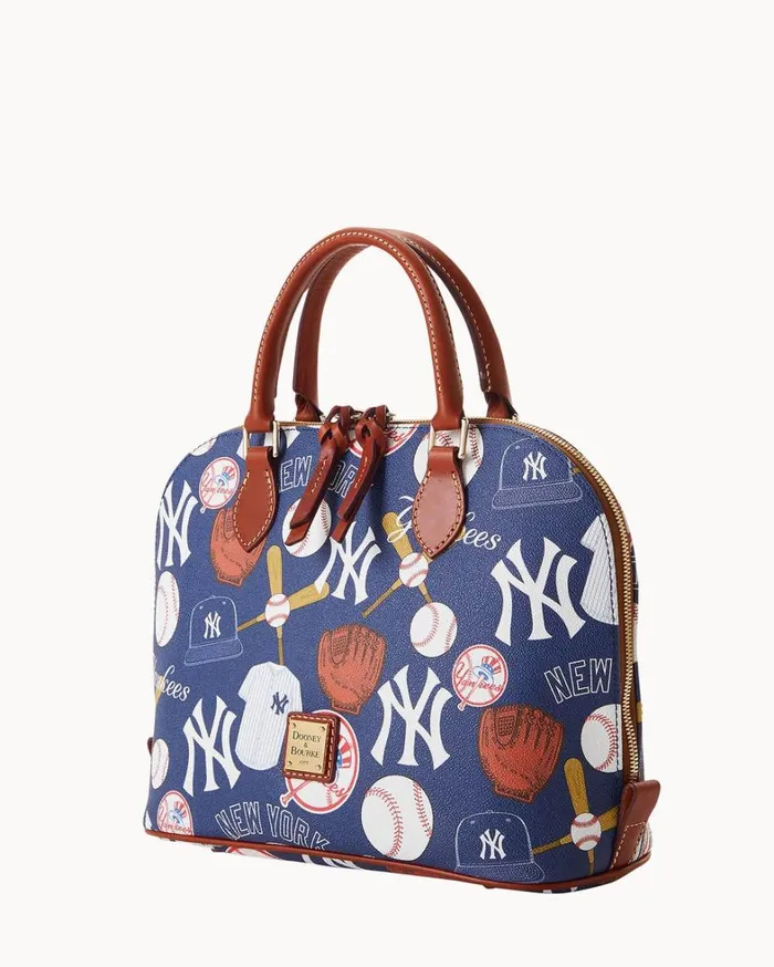 MLB Yankees Zip Zip Satchel Yankees Women Dooney and Bourke Satchels MLB Yankees Zip Zip Satchel Yankees Women Dooney and Bourke Satchels