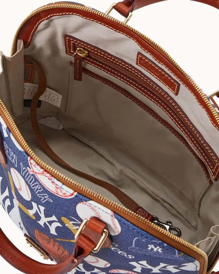MLB Yankees Zip Zip Satchel Yankees Women Dooney and Bourke Satchels MLB Yankees Zip Zip Satchel Yankees Women Dooney and Bourke Satchels
