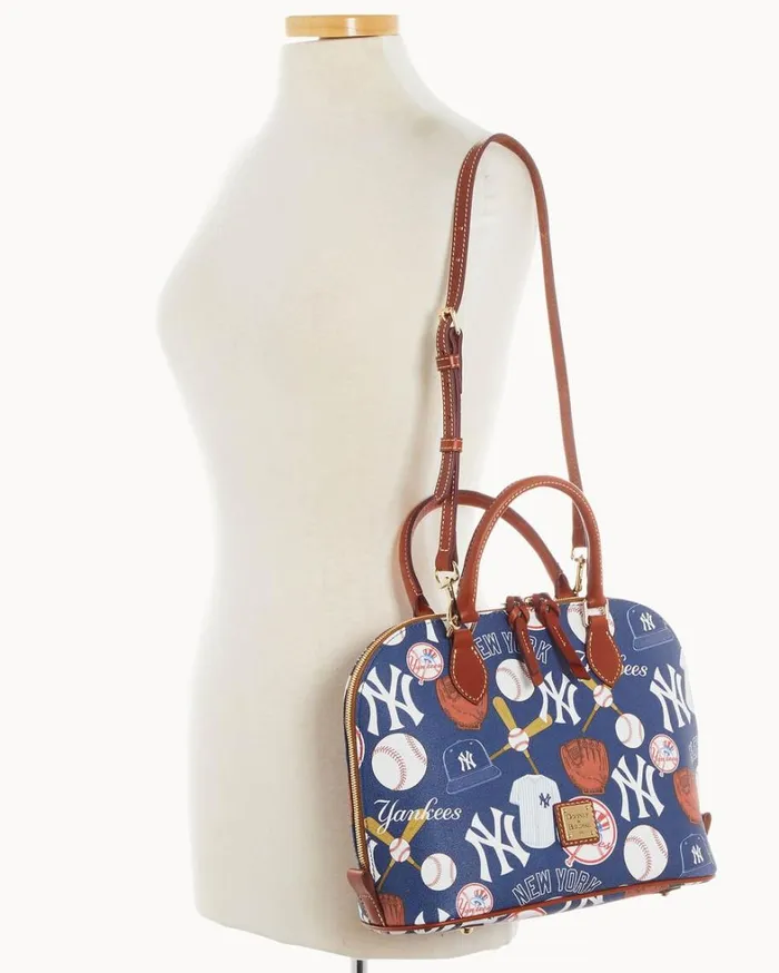 MLB Yankees Zip Zip Satchel Yankees Women Dooney and Bourke Satchels MLB Yankees Zip Zip Satchel Yankees Women Dooney and Bourke Satchels