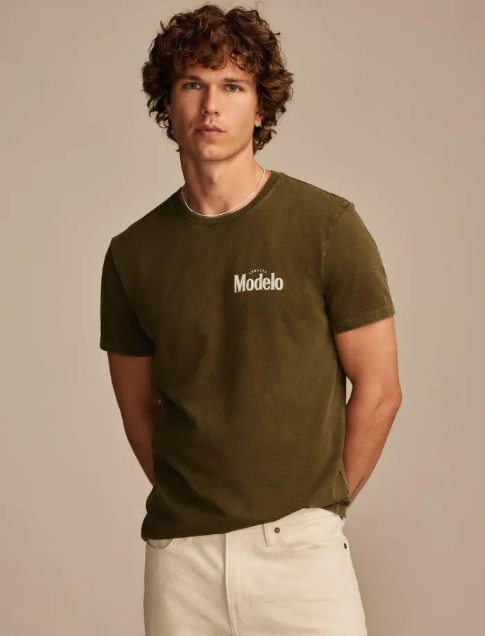Modelo Bottle Olive Night Men Lucky Brand Graphic Tees