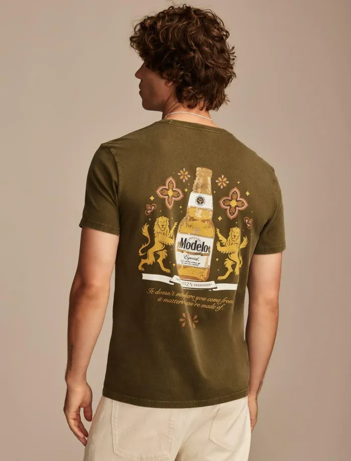 Modelo Bottle Olive Night Men Lucky Brand Graphic Tees