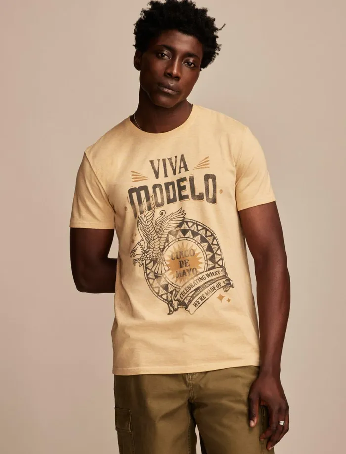 Modelo Cinco De Mayo Pale Gold Men Lucky Brand Graphic Tees