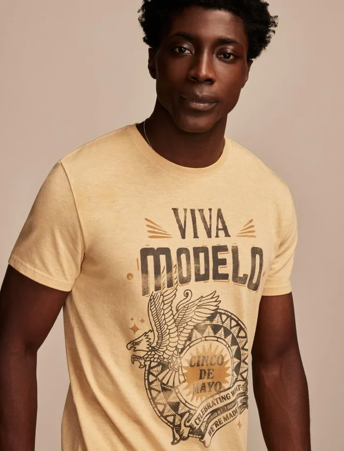 Modelo Cinco De Mayo Pale Gold Men Lucky Brand Graphic Tees