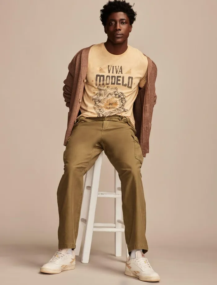 Modelo Cinco De Mayo Pale Gold Men Lucky Brand Graphic Tees