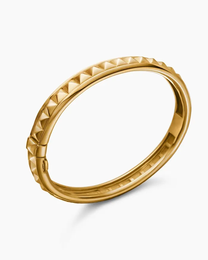 Modern Renaissance Pyramid Bracelet In 18K Yellow Gold 8mm Women David Yurman Bangle Modern Renaissance Pyramid Bracelet In 18K Yellow Gold 8mm Women David Yurman Bangle