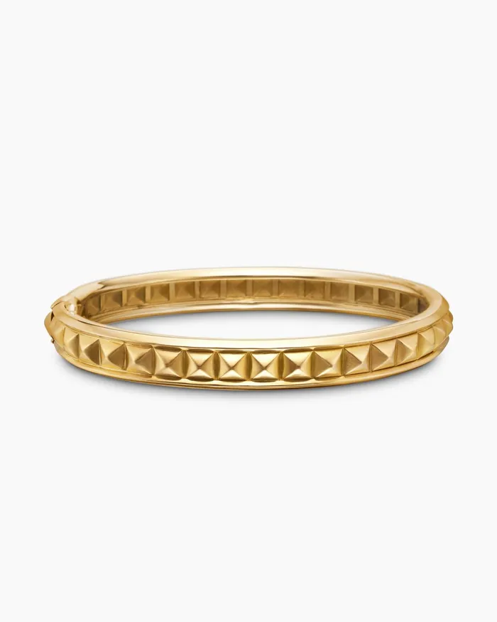 Modern Renaissance Pyramid Bracelet In 18K Yellow Gold 8mm Women David Yurman Bangle Modern Renaissance Pyramid Bracelet In 18K Yellow Gold 8mm Women David Yurman Bangle