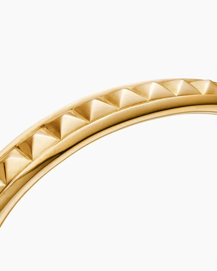 Modern Renaissance Pyramid Bracelet In 18K Yellow Gold 8mm Women David Yurman Bangle Modern Renaissance Pyramid Bracelet In 18K Yellow Gold 8mm Women David Yurman Bangle