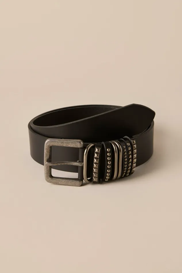 Multiple Keeper Stud Belt Black Women Lucky Brand Belts