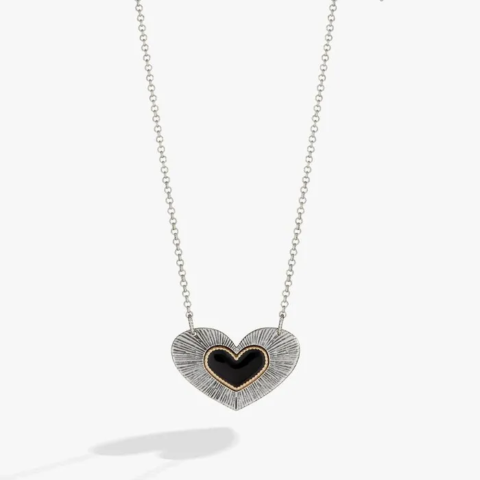 Necklaces Women Alex And Ani Antique Heart Necklace Two Tone