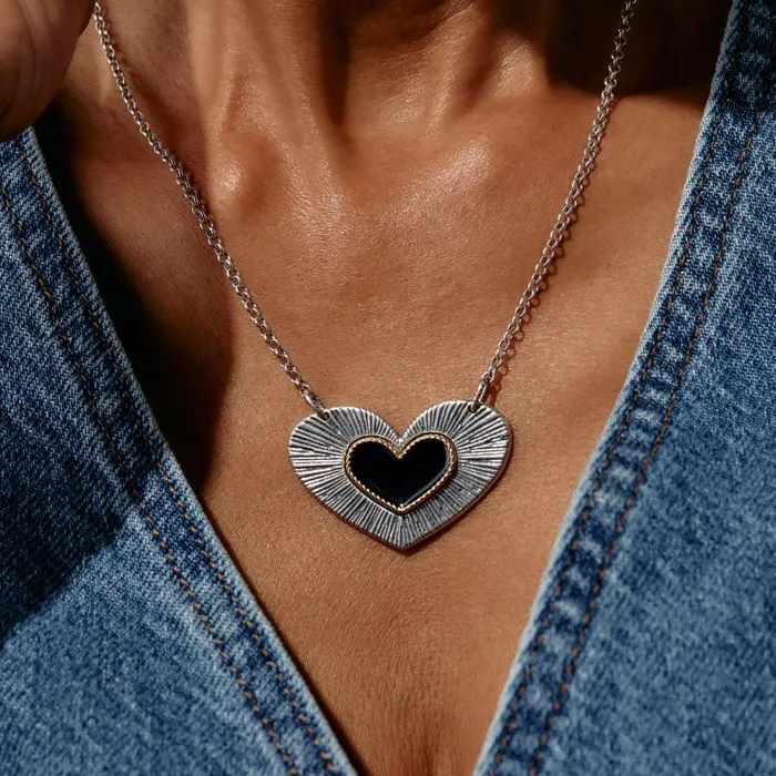 Necklaces Women Alex And Ani Antique Heart Necklace Two Tone