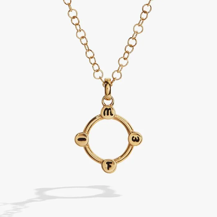Necklaces Women Alex And Ani Hidden Message 039Wife039 Crystal Necklace Stainless Steel Gold