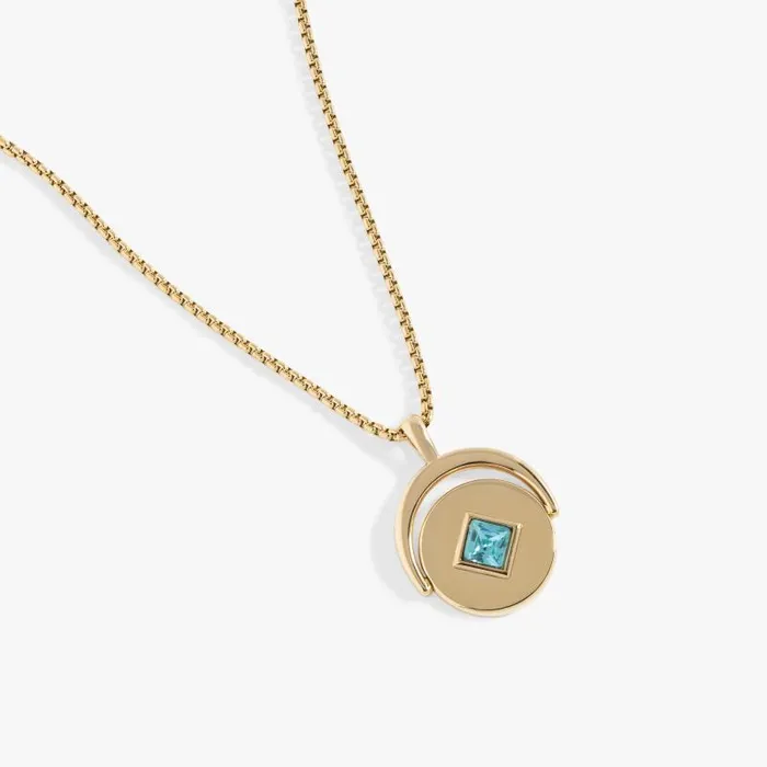 Necklaces Women Alex And Ani March Birthstone And Flower Flip Charm Necklace Stainless Steel Gold