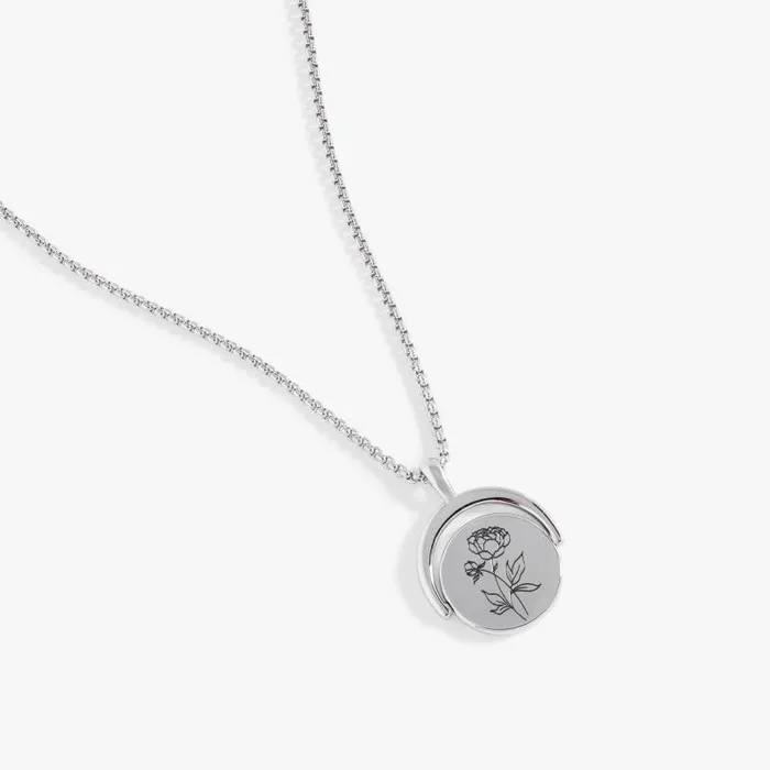 Necklaces Women Alex And Ani November Birthstone And Flower Flip Charm Necklace Stainless Steel Silver